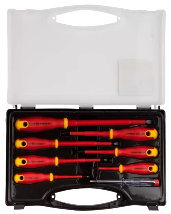 Набор STAYER &quot;PROFI&quot; &quot;ELECTRO&quot;: Отвертки диэлектрические, тестер, 100-250В, Cr-V, 8шт 25145-H8_z01 купить в Губкинске