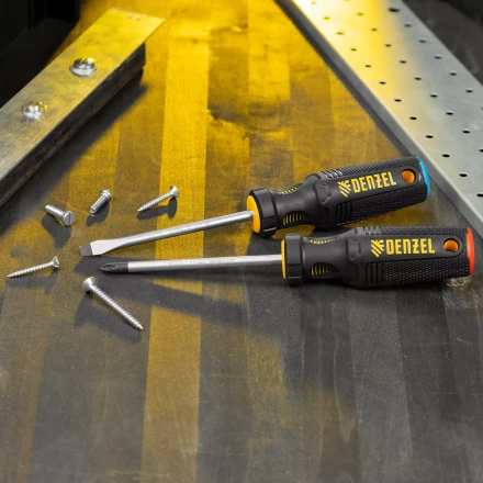 Набор отвёрток Denzel 122117, 2 шт., PH+SL, S2, 3к рукоятка купить в Губкинске