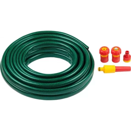 Набор поливочный GRINDA: Шланг 3/4&quot;x15 м, наконечник-распылитель, поливочная арматура 428497-3/4-15 купить в Губкинске
