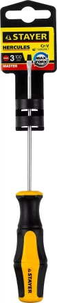 Отвертка STAYER &quot;MASTER&quot; &quot;HERCULES&quot;, Сr-V, противоскользящая рукоятка, SL3,0x100мм 25051-03-10_z02 купить в Губкинске