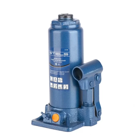 Домкрат гидравлический бутылочный 6 т h подъема 216–413 мм  STELS 51103 купить в Губкинске