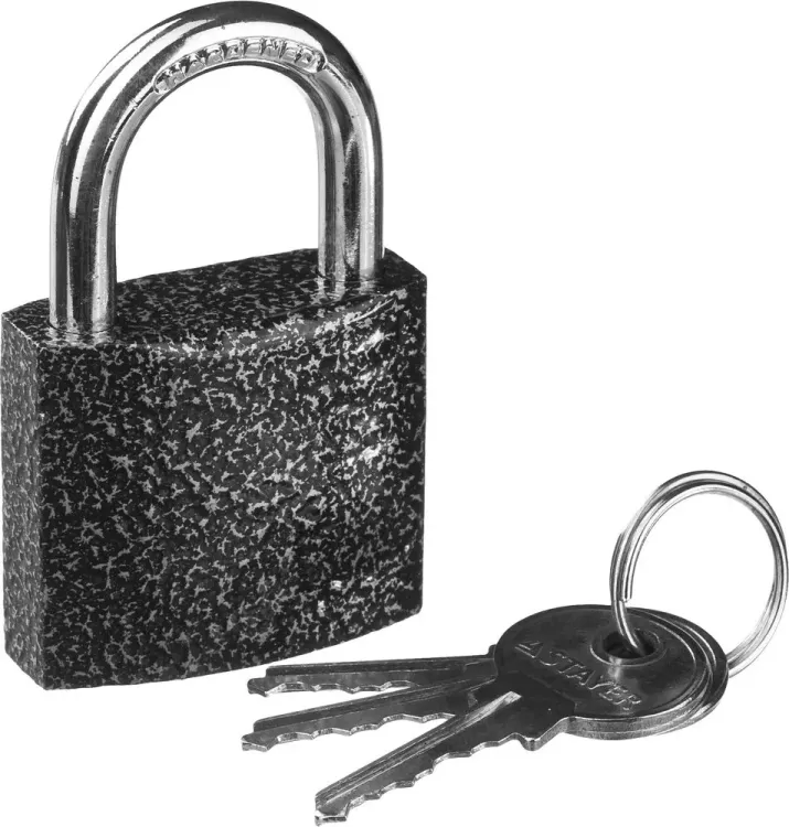 Замок STAYER "STANDARD" навесной, металлический корпус, закаленная дужка, 38мм 37160-38 купить в Губкинске