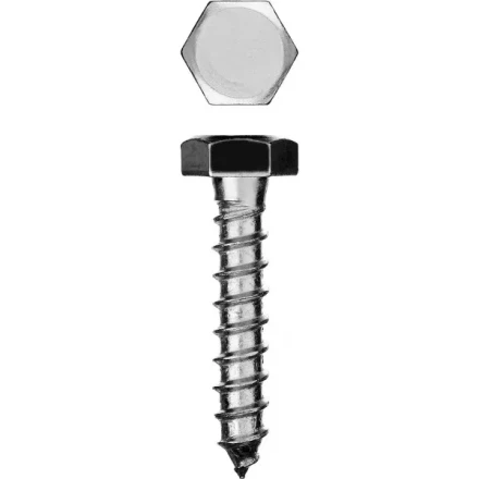 Шурупы ЗУБР &quot;МАСТЕР&quot; с шестигранной головкой, оцинкованные, 10x50мм, 2шт 300456-10-050 купить в Губкинске
