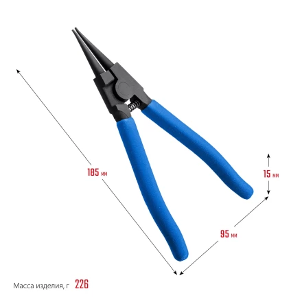 ЗУБР 180 мм, прямые губки, внешний съемник стопорных колец, Профессионал (22821-3) купить в Губкинске