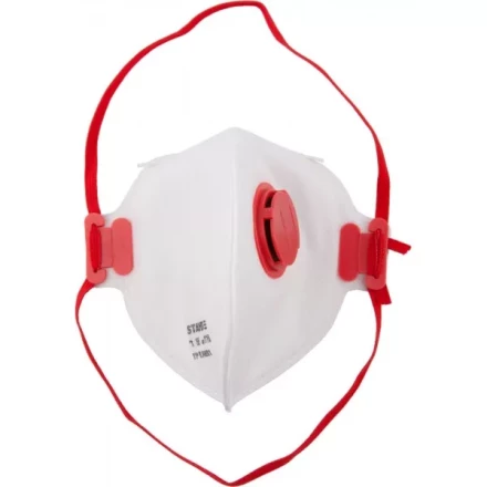 Полумаска фильтрующая STAYER &quot;MASTER&quot; плоская, с клапаном, многослойная, класс защиты FFP1 11116 купить в Губкинске