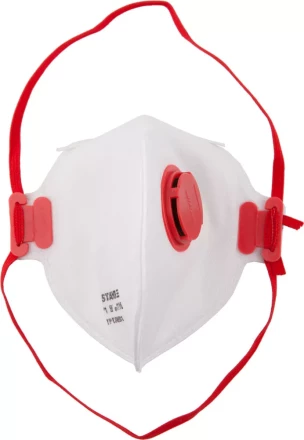Полумаска фильтрующая STAYER &quot;MASTER&quot; плоская, с клапаном, многослойная, класс защиты FFP1 11116 купить в Губкинске