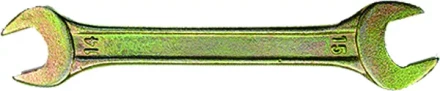 Ключ рожковый 17 х 19 мм желтый цинк СИБРТЕХ 14310 купить в Губкинске