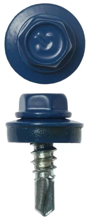 Саморезы ЗУБР &quot;ПРОФЕССИОНАЛ&quot; окраш., RAL 5005 синий насыщен., для крепл. кров. матер. к металл. констр., 5.5x19мм, 2500шт 4-300310-55-019-5005 купить в Губкинске