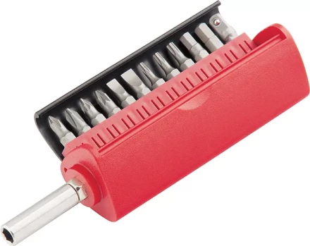 Набор бит, сталь S2, 12 шт, встроенный магнитный адаптер, в пласт. боксе  MATRIX MASTER 11314 купить в Губкинске