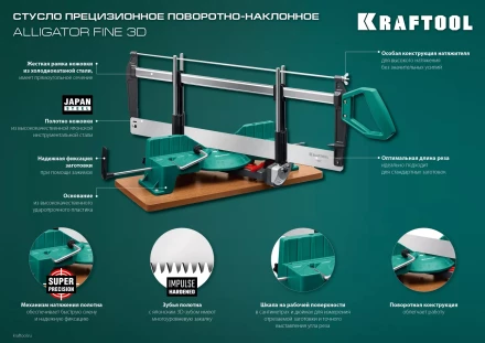 KRAFTOOL Alligator 3D, 600 мм, стусло прецизионное 15451-600 купить в Губкинске