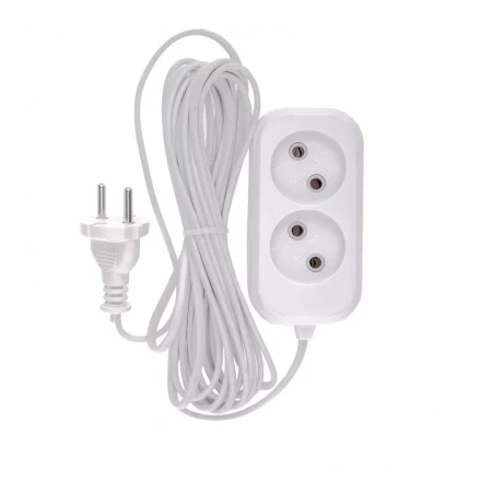 Удлинитель бытовой без заземления 5 м 2 розетки 6 А серия УХ6 Denzel 95922 купить в Губкинске