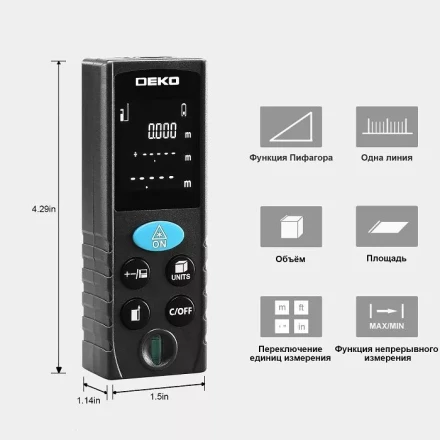 Дальномер лазерный LRD110-70m DEKO, 065-0206 купить в Губкинске