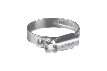 ЗУБР Х-9Н, 10 - 18 мм, накатная лента 9 мм, цинк, 50 шт, червячный хомут (37807-18) купить в Губкинске