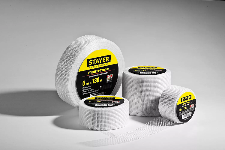 Серпянка самоклеящаяся FIBER-Tape, 5 см х 90м, STAYER Professional 1246-05-90 1246-05-90_z01 купить в Губкинске