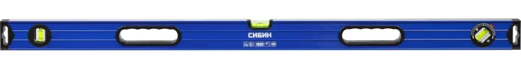 Уровень СИБИН коробчатый усиленный, утолщенный профиль, 2 фрезерованные поверхности, 3 противоударных ампулы (1 поворотная на 360 град), с ручками, 1 34609-100 купить в Губкинске