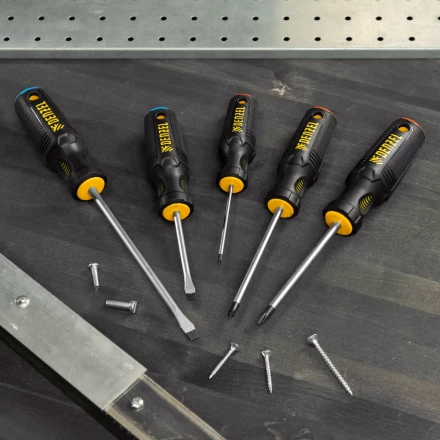 Набор отверток 5 шт Denzel, PH+SL, S2, 3к рукоятка, 122157 купить в Губкинске