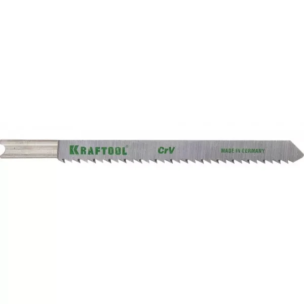 Полотна KRAFTOOL, U101BR, для эл/лобзика, Cr-V, по дереву, фанере, ламинату, обратный рез, US-хвост., шаг 2,5мм, 75мм, 2шт 159616-2,5 купить в Губкинске