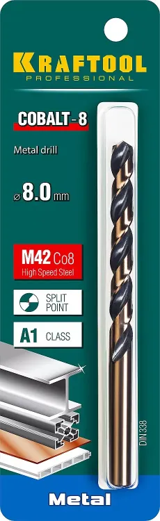 Сверла по металлу HSS-Co 29656-8 купить в Губкинске