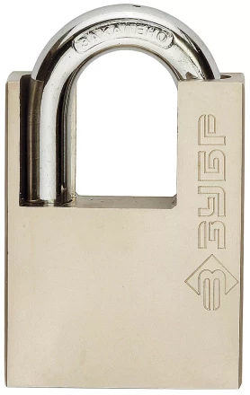 Замок навесной ЗУБР &quot;серия 223&quot; с защитой дужки, 50мм 4-37223-50 купить в Губкинске