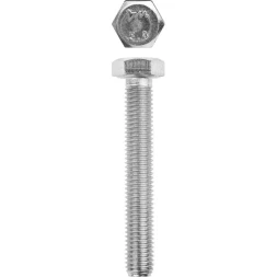Болт ЗУБР "МАСТЕР" с шестигранной головкой, ГОСТ 7798-70, класс прочности 5.8, оцинкованный, M12x100мм, 5кг 303080-12-100