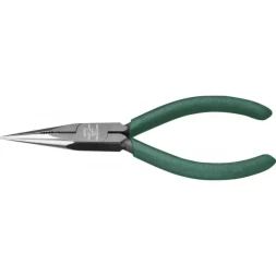 Тонкогубцы KRAFTOOL "KRAFT-MINI", обливные рукоятки, CrV сталь, 140мм 220017-3-14