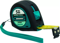 Рулетка "Ergonomisch" 5 м x 25 мм магнитный обрезиненный зацеп GROSS 31103