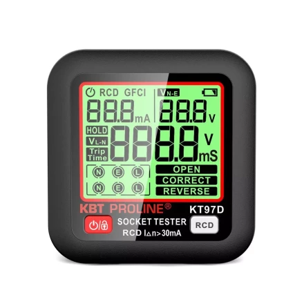 Тестер розеток и УЗО КВТ КТ 97D (91921) купить в Губкинске