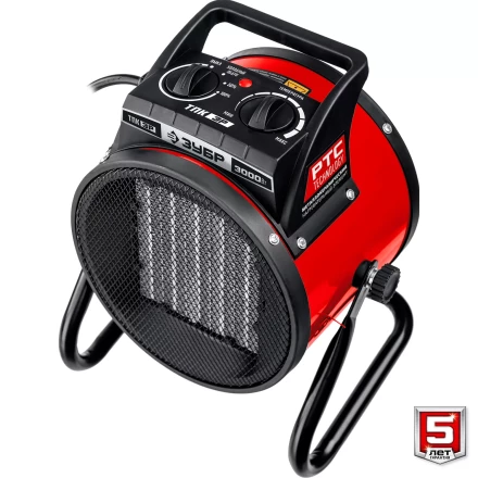 ЗУБР 3 кВт, электрическая тепловая пушка (ТПК-3Р) купить в Губкинске