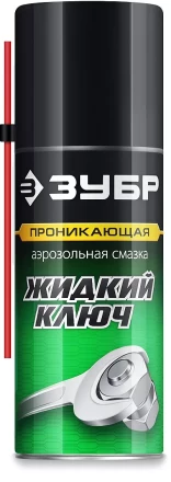ЗУБР Жидкий ключ 210 мл, Проникающая аэрозольная смазка, ПРОФЕССИОНАЛ (41445) купить в Губкинске