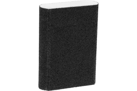 Губка для шлифования, 100 х 70 х 25 мм, овал, Средняя жесткость, P 100 Сибртех 757387 купить в Губкинске