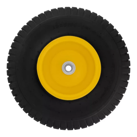 Колесо пневматическое Denzel 15/6.00-6, D 370 мм, подш. внут. диам. 16 мм, длина оси 100 мм 68998 купить в Губкинске