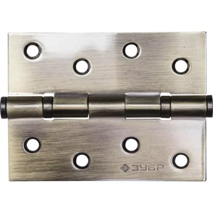 Петля универсальная ЗУБР &quot;ЭКСПЕРТ&quot;, 2 подшипника, цвет ст. латунь (AB), с крепежом, 100х75х2,5мм, 2 шт 37601-100-5 купить в Губкинске