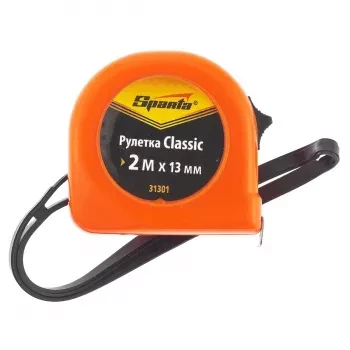 Рулетка Classic, 2 м х 13 мм, пластиковый корпус  SPARTA 31301 купить в Губкинске