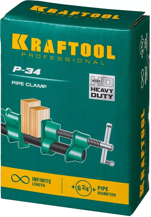Струбцина KRAFTOOL P-34 трубная 32302-1 купить в Губкинске
