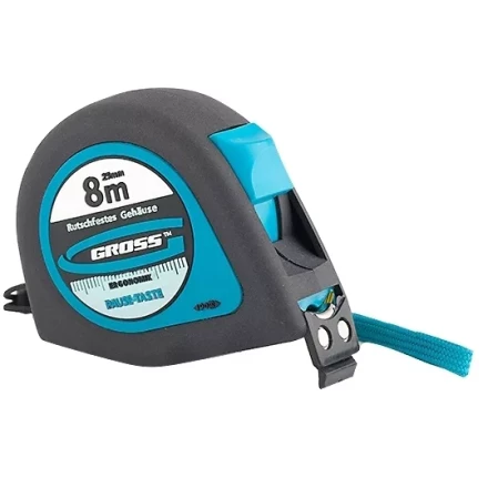 Рулетка &quot;Ergonomisch&quot; 8 м x 25 мм магнитный обрезиненный зацеп  GROSS 31104 купить в Губкинске
