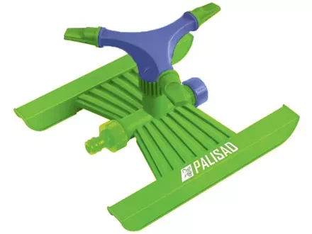 Разбрызгиватель пласт. вращ. с 3 лоп. штуц D 3/4&quot; с  подст. S поля. 180 кв. м D 15 м  PALISAD 65409 купить в Губкинске