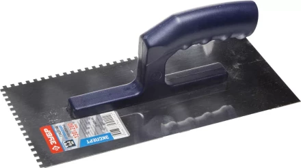 Гладилка ЗУБР нержавеющая с пластиковой ручкой, зубчатая, 4х4мм 0804-04 купить в Губкинске