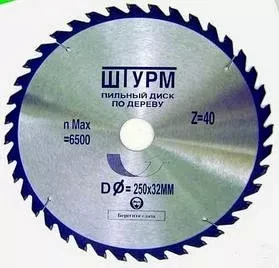 Диск пильный по дереву  RJ 216х30х 40 зуб. ( ШТУРМШТАЙН ) купить в Губкинске