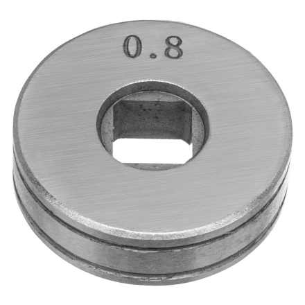 Подающий ролик, V профиль под стальную проволоку 0,8-1мм, посадка квадрат, 2 шт Denzel 93651 купить в Губкинске