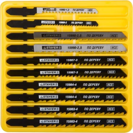 Набор STAYER &quot;PROFI&quot; Пилки &quot;МАСТЕР №1&quot; для эл/лобзика, по дереву, EU-хвост., 10шт 15981-H10-1 купить в Губкинске