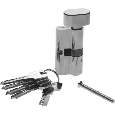 Механизм ЗУБР &quot;ЭКСПЕРТ&quot;цилиндровый, повышенной защищенности, тип &quot;ключ-защелка&quot;, цвет хром, 6-PIN, 60мм 52107-60-2 купить в Губкинске