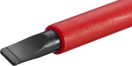 Отвертка KRAFTOOL, высоковольтная, Cr-Mo-V стержень, двухкомпонент. маслобензостойкая рукоятка, SL, 6,5х150мм 250083-6.5-150 купить в Губкинске