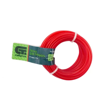 Леска для триммера круглая, 1.6 мм х 15 м, Россия Сибртех 961435 купить в Губкинске