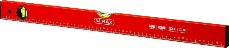Уровень коробчатый MIRAX, 2 ампулы, крашеный, 600мм 34602-060_z02 купить в Губкинске
