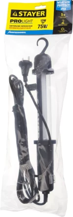 Светильник люминесцентный переносной, с выключателем, 5м, 13 (75) Вт, 220 В, IP44, STAYER 56065-13 купить в Губкинске