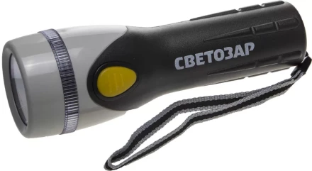 Фонарь СВЕТОЗАР "UPITER" ручной с пластмассовым корпусом и ремешком, ксеноновая лампа, 2xD SV-56375 купить в Губкинске