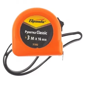 Рулетка Classic, 3 м х 16 мм, пластиковый корпус  SPARTA 31302 купить в Губкинске