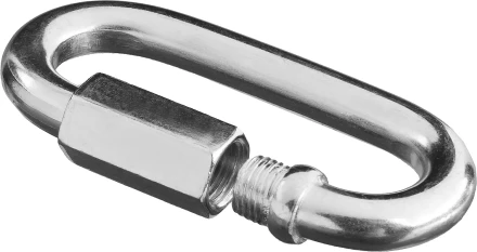 Карабин ЗУБР &quot;МАСТЕР&quot; винтовой с муфтой, оцинкованный, 4мм, 1 шт 304536-04 купить в Губкинске