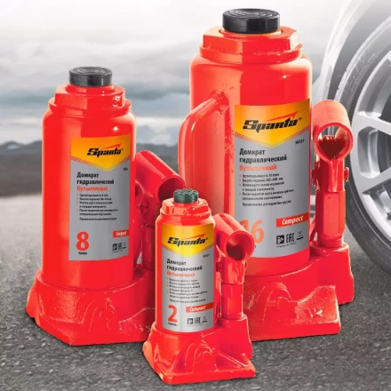 Домкрат гидравлический бутылочный 12 т h подъема 205-400 мм  SPARTA Compact 50336 купить в Губкинске