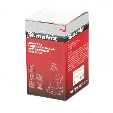 Домкрат гидравлический бутылочный 2 т h подъема 158-308 мм Matrix 50760 купить в Губкинске
